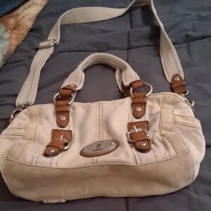 Fossil Tan and Brown Shoulder Bag